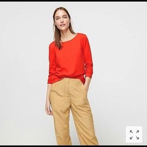 J. CREW Women's Navy Tie Back/Keyhole Back Mariner Three Quarter Sleeve Tee sz S